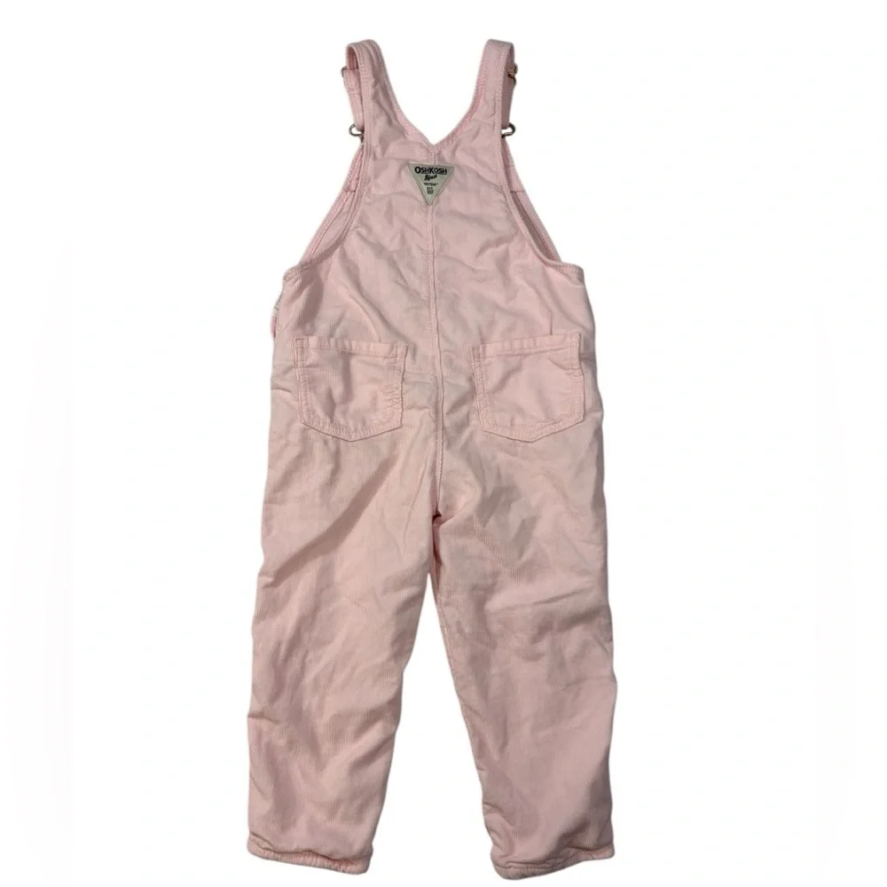 OshKosh B'gosh Light Pink Soft Corduroy Overalls | Size 3T